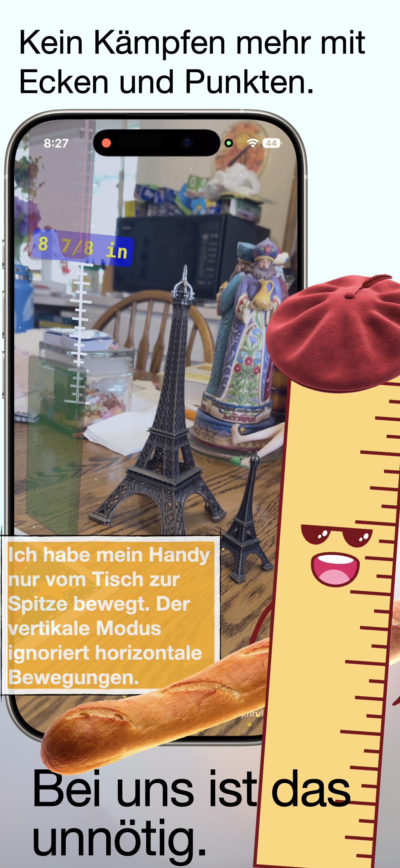 Einen kleinen Turm messen