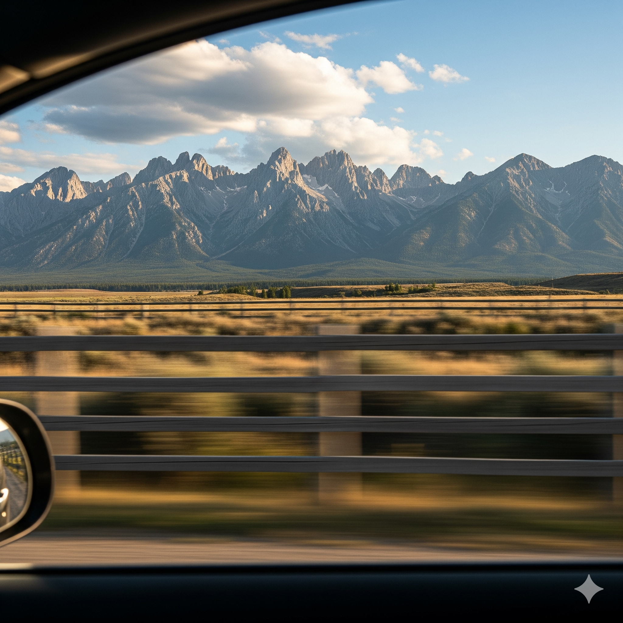 Car in motion