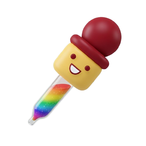 Dancing color dropper character